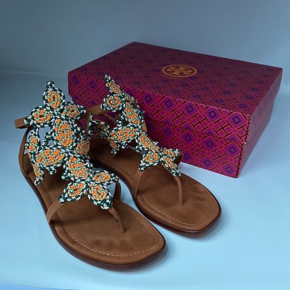 Tory Burch Palisade‎ Gladiator Woven Sandals Pallisade Vacation Resort Cruise 10 - Picture 8 of 16